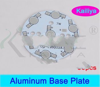 50pcs 7 LEDs LED Aluminum Plate,High power LED Beads Circuit Plate,LED Heat Sinking,Radiator,50mm Di