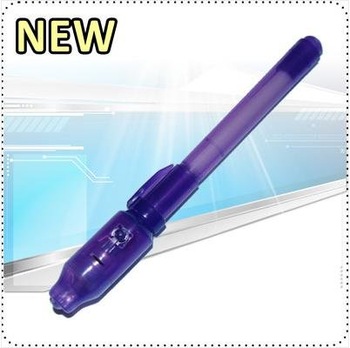 5PCS/LOTS free shipping Invisible Ink Pen + UV Light Powerful / purple uv light / led uv light#A0011