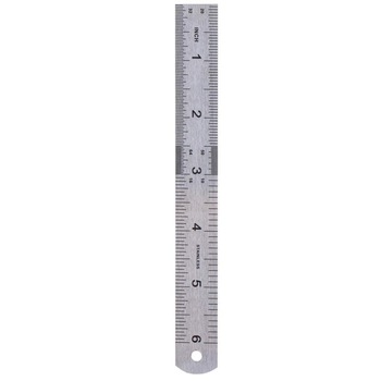 5Pcs 15cm Double Side Stainless Steel Measuring Straight Ruler Tool 6 Inches New  New Free Shipping