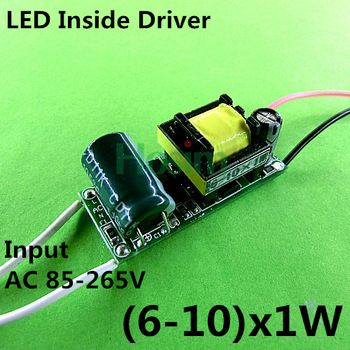 5pcs/lot For E27 GU10 E14 GU5.3 AC 85-265V (6-10)x1W 6W 7W 8W 9W 10W LED Driver Power Supply Lightin