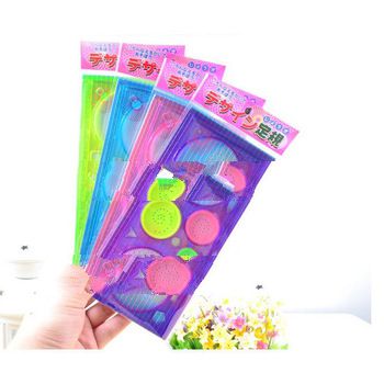 5pcs/lot free shipping Spiral Art Tool Spirograph Ruler, Great Funny Gift,Creative Drawing Set ruler