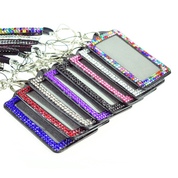 5pcs x Rhinestone Bling Crystal Office Lanyard ID Badge Holders