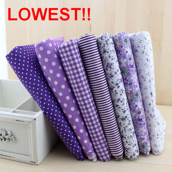 7 pieces 50x50cm Can Select Design 100% Cotton The Cloth Patchwork Fabric Purple Series Cotton Quilt