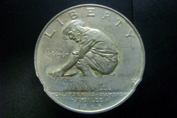 90% silver 1925-S California Jubilee half dollar retail /whole sale