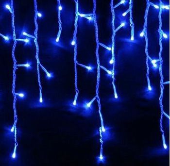 96 LED Icicle Christmas Holiday Light Wedding Party garden Xmas Decoration 9.4ft Clear Bulb Snowing 