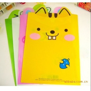 A013 cartoon file bags a4 kits double faced animal stationery storage bag file folder  (free shippin