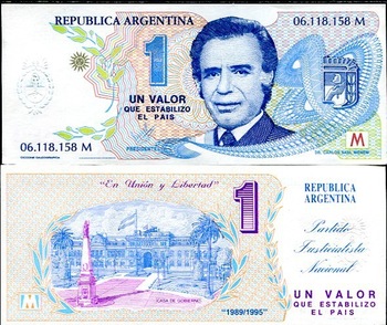 Argentina 1 Peso  Banknote 1995, South-America Pape  Money Currency  NEW & UNC