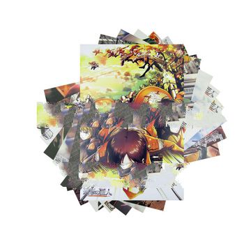 Attack of the Giant 8 Set Embossed Poster Anime Animation Around Gift