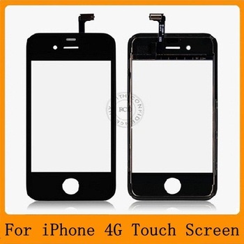 BLACK Touch Screen Digitizer Front Glass Assembly For iphone 4 4G with Bracket & Bezel Replaceme
