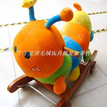 Baby toy child rocking horse caterpillar rocking horse trojan pulley