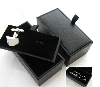 Best price high quantity black matt men's cufflinks boxes  gifts box 6 pcs/lot free shipping