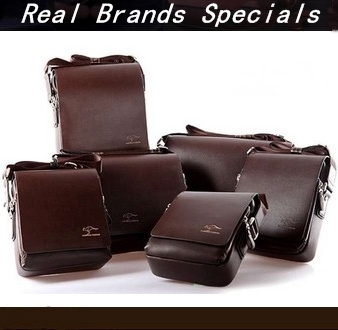 Big promotion genuine Kangaroo brand fashion men's leather briefcase messenger bag leather shoul