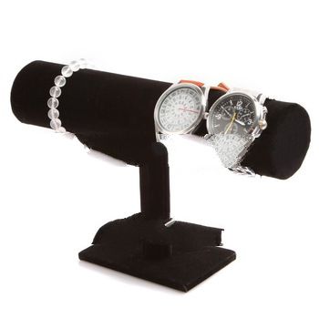 Black Velvet Jewelry Bracelet Necklace Watch Display Stand Holder organizer T-bar Freeshipping Drops