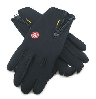 Black Windstopper Soft & Warm Simulated Leather Windproof Waterproof Outdoor Gloves M/L/XL, ski 