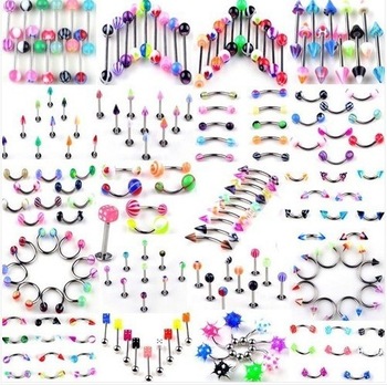 Body Jewelry 316 UV Barbell Piercing Body Piercing Jewelry 105pcs/lot
