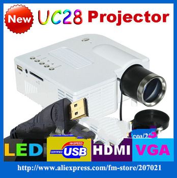 By HK Post Freeshipping ! UC28 with HDMI Mini Micro AV LED Digital Video Game Projectors Multimedia