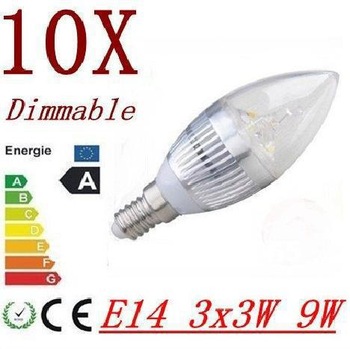 CE&Rohs E14/E12/E27 base fitting Dimmable 3x3w (9w) 4x3w (12w) 3w AC85-265V warm / cold white LE