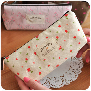 Cheap 2825 korea stationery zakka canvas pencil case storage bag 4 T8.40 wholesale