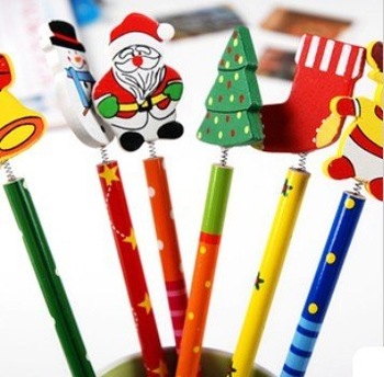 Christmas Wooden Pencils/Novelty Cartoon Stationery Wood Pencils/Office&Study pencils/Christmas 