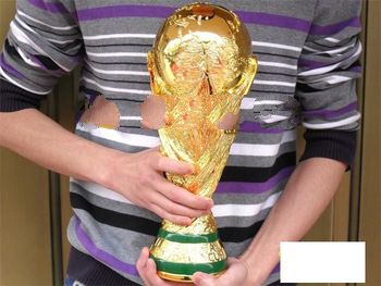 Cool!!RESIN 36cm tall WORLD CUP TROPHY 1:1 to real ,WM-POKAL REPLICA 2014 brzil world cup best socce