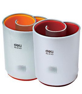 Creative Pen Container Circle Pen Holder Orange and Red Desk Set Free Shipping