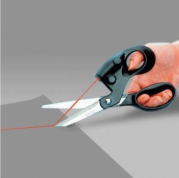 Cut Straight Fast Accuracy Sewing Fabric Laser Scissors Laser Guided Scissors