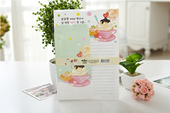 Cute Cartoon Letter Paper Set  High quality  Envelopes Set   Notepaper  6pcs +3pcs free shipping