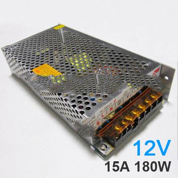 DC12V 15A 180W Power Adatper / Power supply for LED strip led module, 1pc/lot free shipping