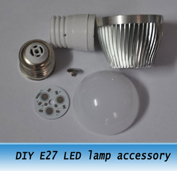 DIY 3W E27 LED Bulb Lamp Accessories / 3*1W led Parts accessories 10pcs
