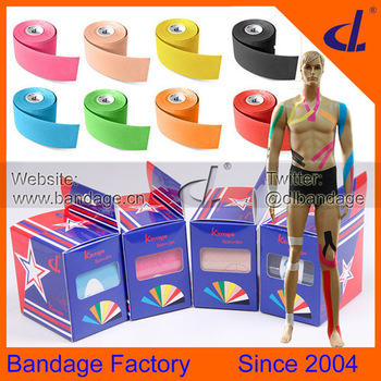 DL Brand Kinesiology Kinesio tape 5cm x 5m Free Shipping d box with Usage Manual Mix Colours Availab