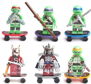 Decool Teenage Mutant Ninja Turtles Minifigure 6pcs/lot Building Blocks Sets Figure Legoland DIY Bri