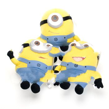 Despicable ME Movie Plush Toy   7inch'' 17cm Minion Jorge Stewart Dave NWT with tags 3D eyes