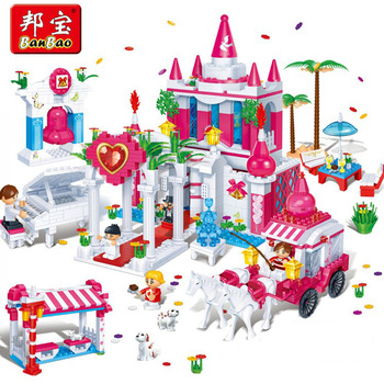 Educational blocks Hall of happiness 552PCS Enlighten Child DIY building sets Toys with lego Free Sh