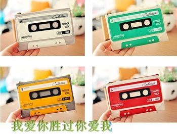 F-R-192 New Vintage Creative cassette design MINI canvas coin bag/pencil pouch box/cosmetic pencil h