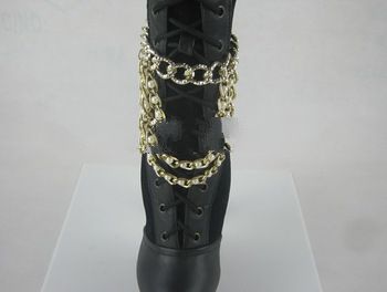 FREE SHIPPING 2014 New L26 Women 1 Boot Shoe Chain Jewelry Punk Pearl Gold Tone Anklet Body Chains