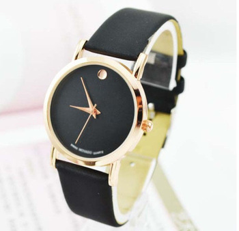 Fashion Gold Luxury Leather Quartz Watches wrist watch Womens men Free Shipping Drop shipping