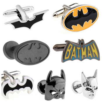Fashion Jewelry Super Hero Batman Metal Cufflinks Designer Men's Cufflink Marvel Comics French S