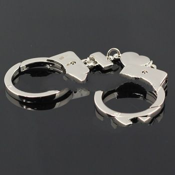 Fashion Romantic Love Handcuffs Keychain Key Chain Ring Keyfob Keyring,86004 MOQ 1PC