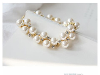 Fast freeshipping Min items $15(mixed items ) 2013 trendy design party costume pearl bangels women d