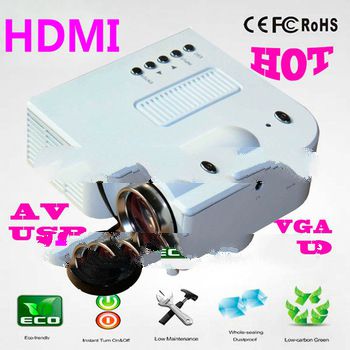 Free Drop shipping Remote Portable Mini pocket HD LED home  video game Projector 80" Cinema The