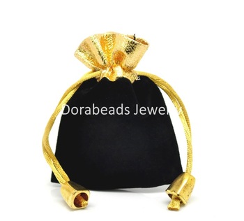 Free Shipping! 10PCs Black Velvet Drawstring Pouches Jewelry Gift Bags 7cmx9cm(2 6/8"x3 4/8&quo