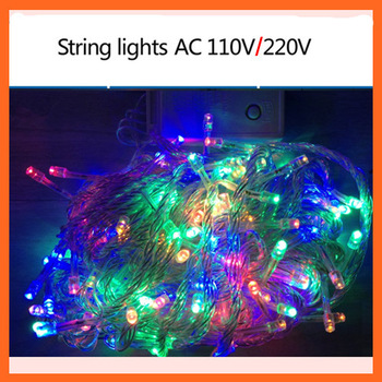 Free Shipping! 110v/220V Led String Christmas Lights 10m/100leds With 8 Modes for Holiday/Party/Deco