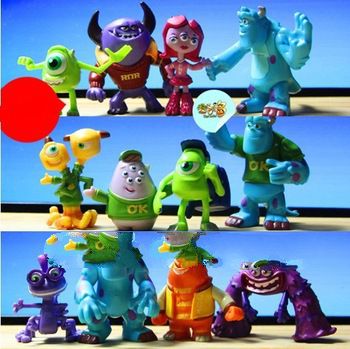 Free Shipping 12pcs Set Monsters Inc. Monsters University Mike Sully PVC Figure Toy