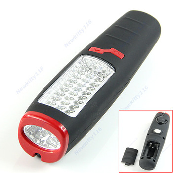 Free Shipping 37 LED Flashlight Work Light Camping Outdoor Lamp With Built-in Magnet and Hook