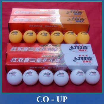 Free Shipping 4 pack  DHS 3 star Table tennis ball  pingpong balls 2 colors 6pcs/pack