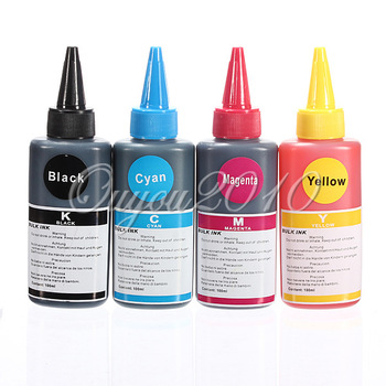 Free Shipping 4x100ml Jumbo Cartridge Ink Jet Refill Kit for HP Canon Lexmark Dell Brother Printer 4