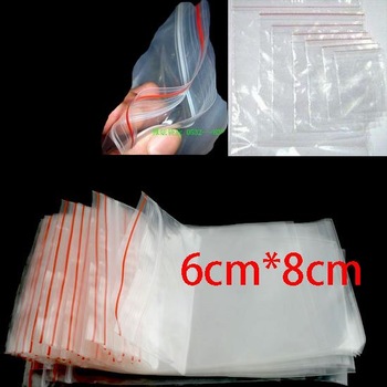 Free Shipping 500Pcs Self Sealing Zip Lock Plastic Bags 6x8cm/packaging bags(w00872)