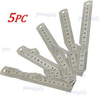 Free Shipping 5pcs/lot Double Side 15cm 6 inch Stainless Steel Measuring Straight Ruler Tool