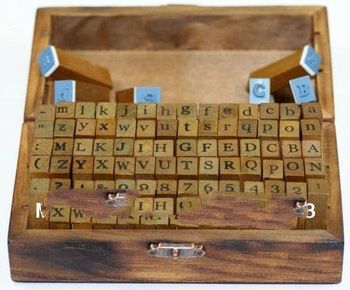 Free Shipping 70pcs set Multi-purpose Number Alphabet Letter Wood Rubber Stamp Set Wooden Box