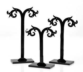 Free Shipping Black Acylic Earring Tree Shaped Display Stand Holder,Fashion Jewelry Display,sold per